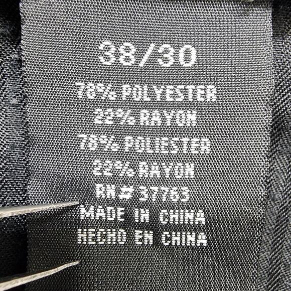 Perry Ellis Portfolio Dress Pants Mens 38/30 Gray Pleated Cuffed Polyester Rayon - Picture 5 of 11